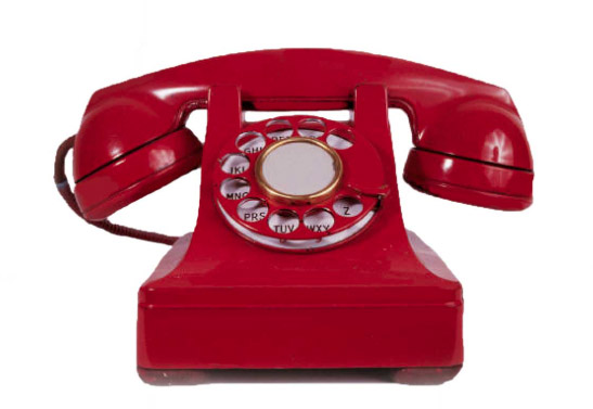 Red telephone symbolizing the Blind Faith conference call